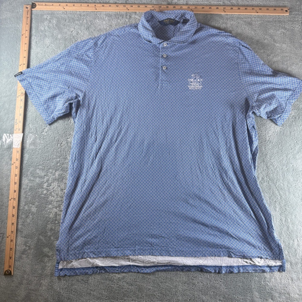 Polo Golf Ralph Lauren 100th‎ PGA Championship Bellerive Blue Polo Shirt XXL